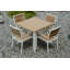 SoHo Teak Aluminum Outdoor Stacking Armchair-2049749126