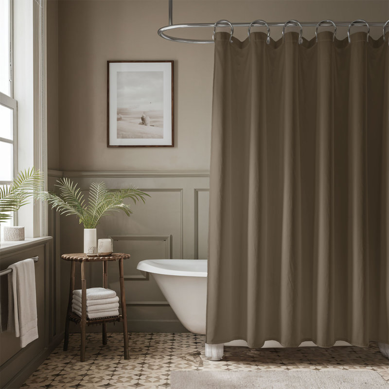 Rideau de douche Sienna Lattice - Premium, H 74 po x l 35 po, Douceur des pétales taupe