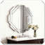 Miroir mural octogonal sans cadre