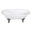Baignoire sur pattes ovale à double extrémité en fonte 72 pouces Kingston Eden-38133022