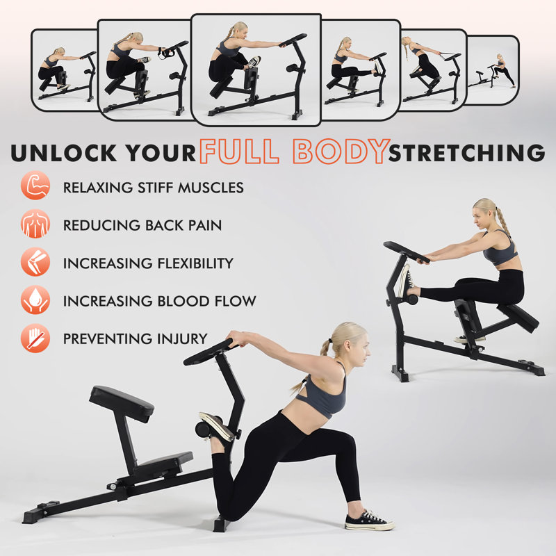 GMWD Black Reformer Machine with Resistance Bands and Reformers Straps / Ropes