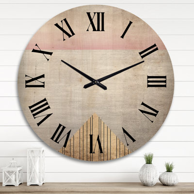 Uhrichsville Solid Wood Wall Clock