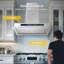 Hotte murale à conduit 30 po 1000 CFM Awoco en acier inoxydable avec commande vocale / tactile / tactile