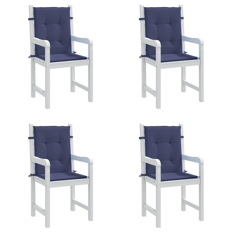 Outdoor Seat / Back Cushion, 4, Navy Blue