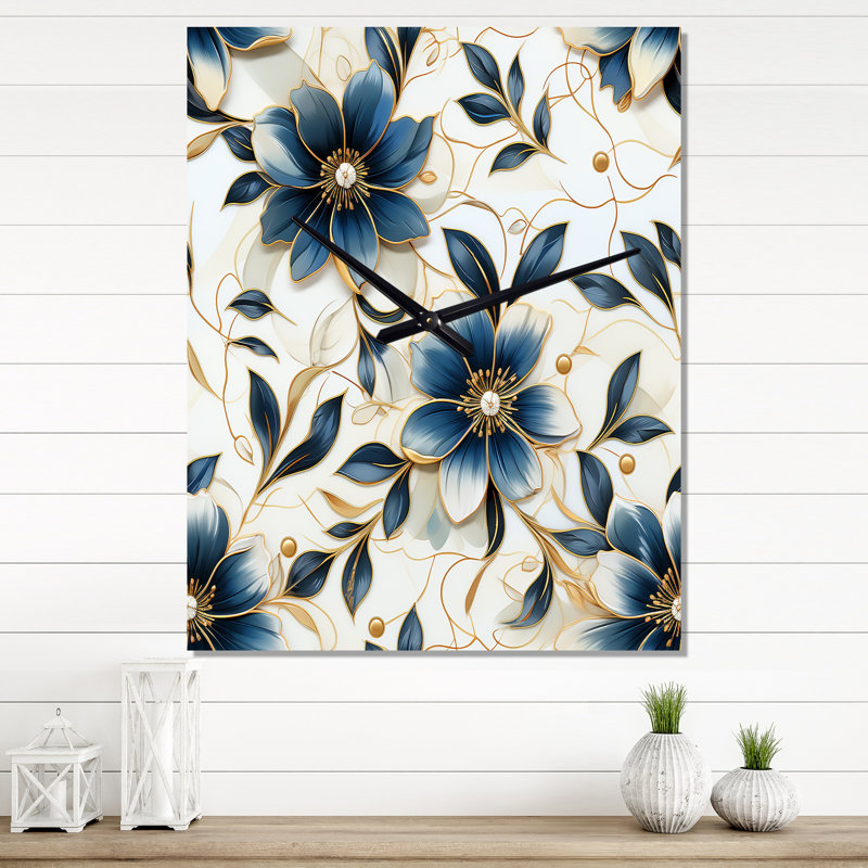 Horloge murale Jaquana - Glam Vintage, H 32 po x l 14 po x P 1 po