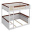 Lit superposé en bois avec tablettes intégrées, boîte de rangement, lumière DEL et station de charge USB-935454884