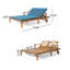 Double Chaise Lounge With Adjustable Sides And Quick-Drying Cushions For Outdoor Relaxation