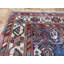 Tapis de surface en laine bleu/brun 3 pi 1 po x 3 pi 4 po noué la main one-of-kind Briony