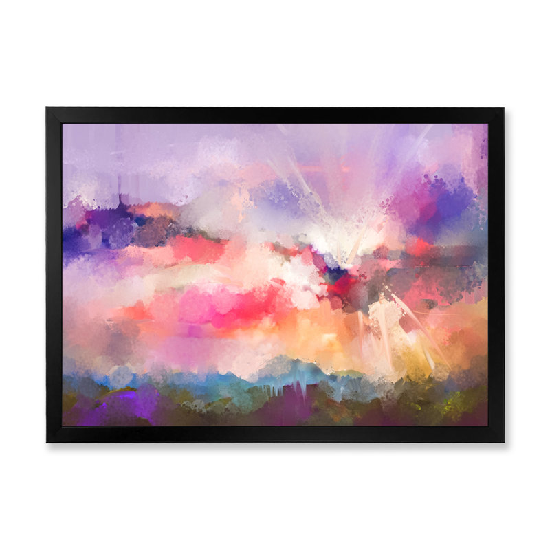 Pinceau Ocean Waves Impression III - reproduction de cadre flottant sur toile, Cadre noir, H 8 po x l 12 po x P 1 po