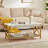 Industrial Style Coffee Table, MDF Wood Top with Sturdy Metal Frame-1748179278