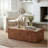 Burl Walnut Veneer Long Coffee Table
