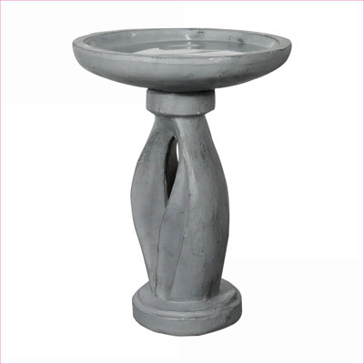 Nadim Concrete / Cement Pedestal Birdbath
