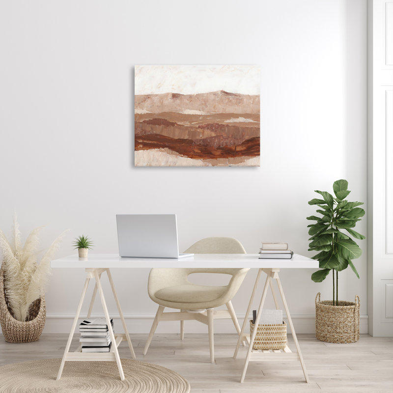 " Abstract Canyon Painting " by BlursByAI, H 30 po x l 40 po x P 1,5 po