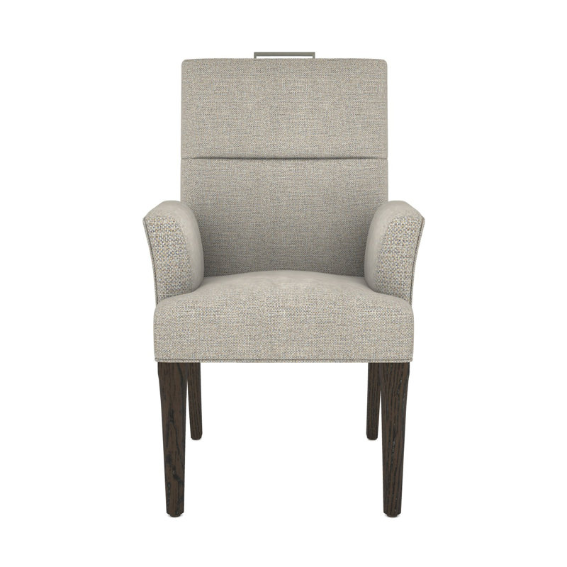 Thom Filicia Home Fabric Tight Back Arm Chair, Impala Storm, Havana