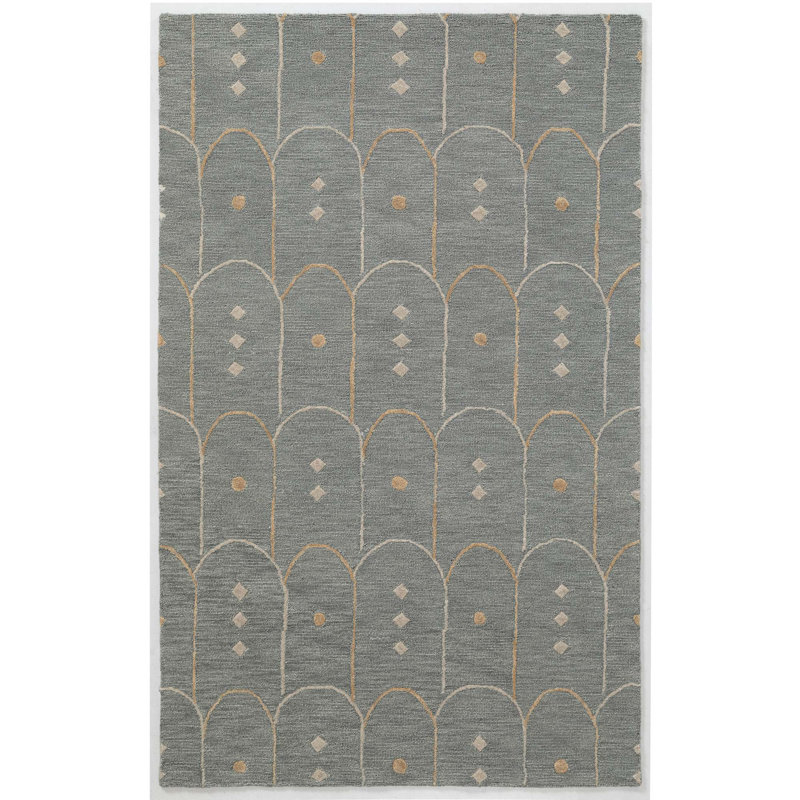 Hand Tufted Wool Loryanna Rug, Rectangle 5" x 8" 