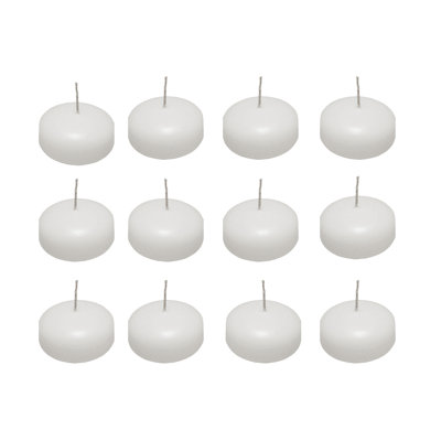 Bougies flottantes en cire - 12 unités