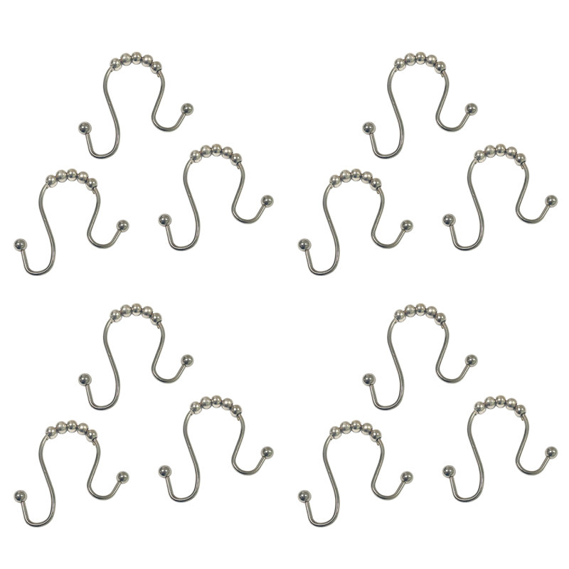 Metal Shower Curtain Hook, Chrome
