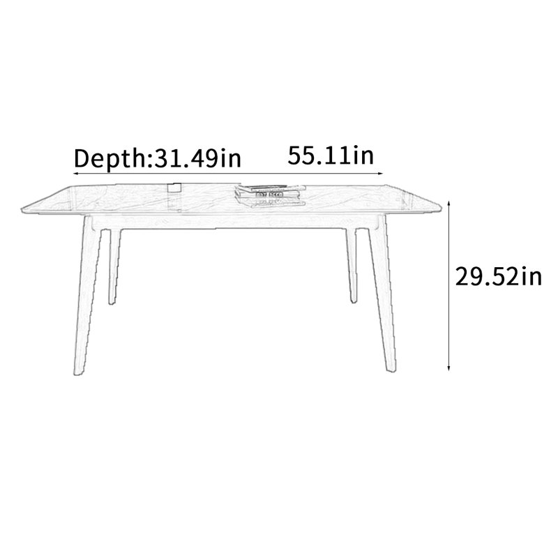 Salla, H 29,52 po x L 55,11 po x l 31,49 po