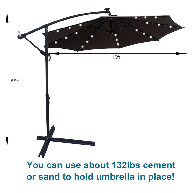 Parasol d'extérieur 10 pi, Chocolat