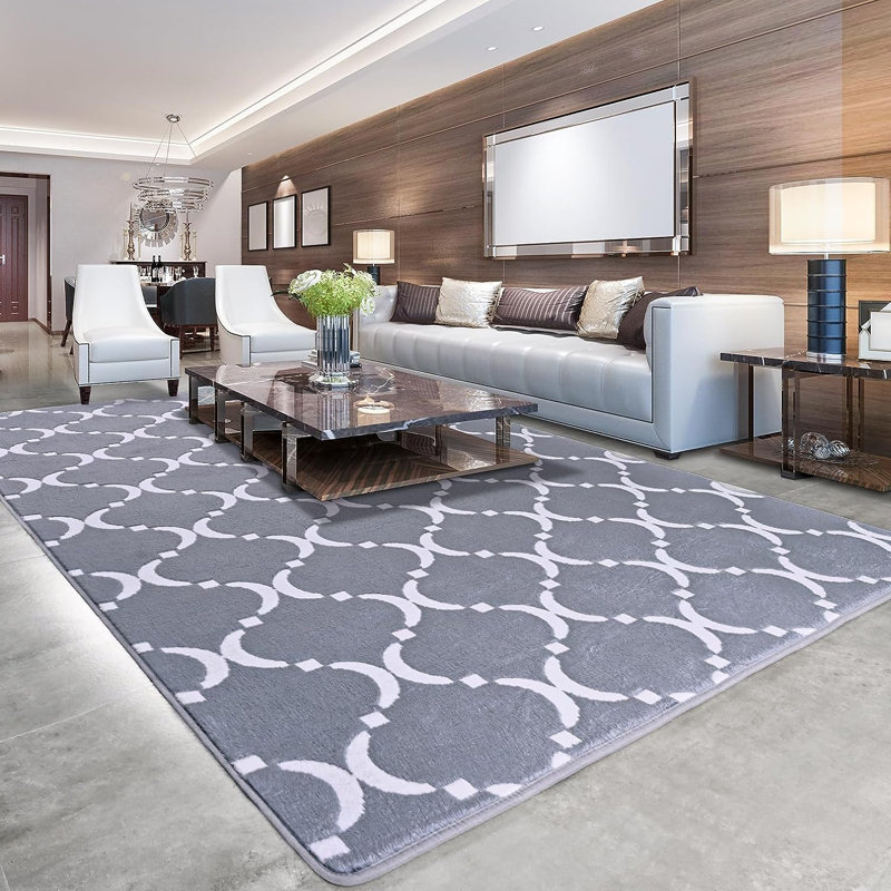 Geometric Indoor Rug, Rectangle 5' x 8'