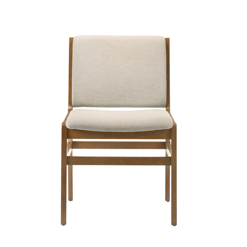 Chaises d'appoint Alagie, Blé, Noyer, Ensemble de 4