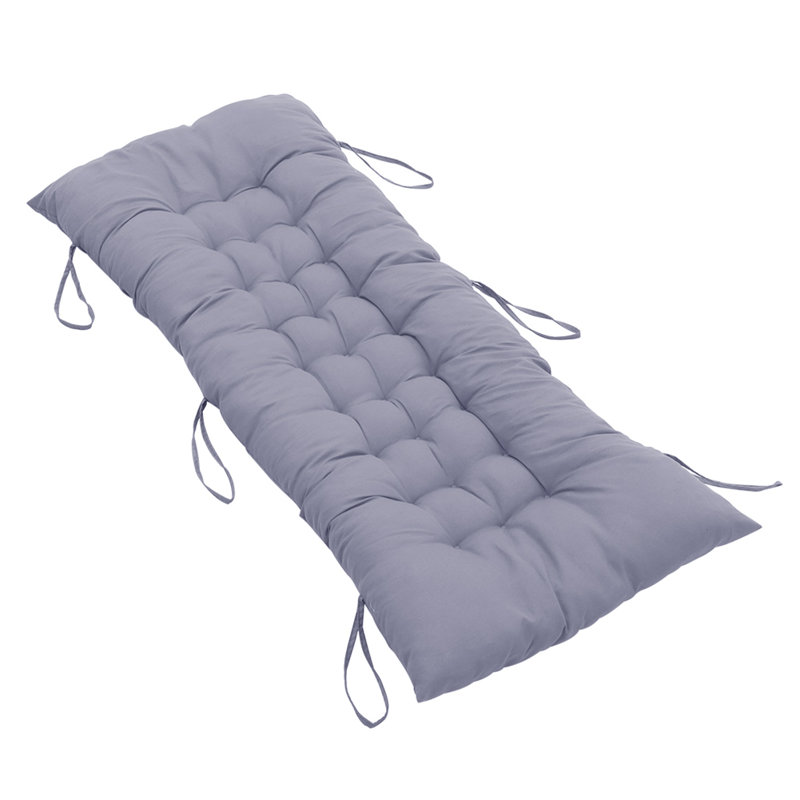 Indoor Outdoor Seat/Back Cushion, 8cm H x 125cm W x 48cm D, Grey