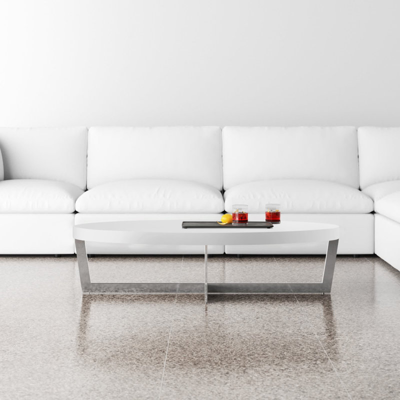 Jackson Single Coffee Table, White High Gloss Lacquer