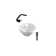 DROP Bath And Kitchen 18'' Gloss Ceramic Circular Bathroom Sink with Faucet and Overflow