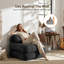 Canapé-lit convertible 35 po Bonless, fauteuil d'appoint en velours côtelé et canapé-lit en mousse haute densité pour petits espaces-1097214629