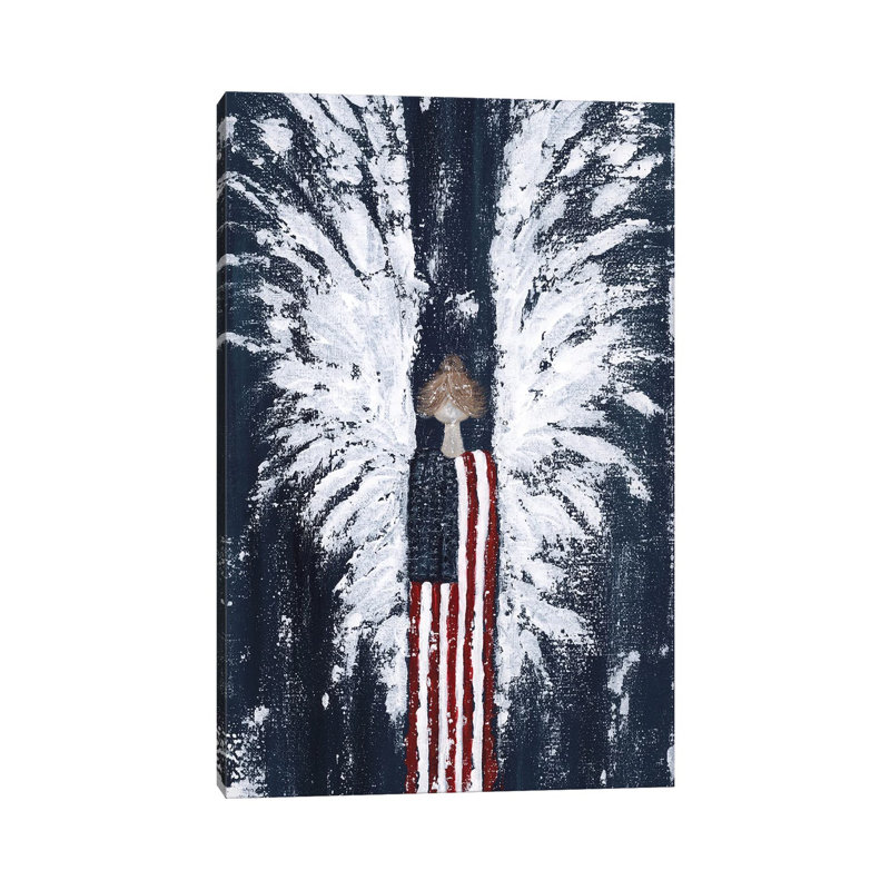 Americana Angel 1 Piece Wrapped Canvas Painting