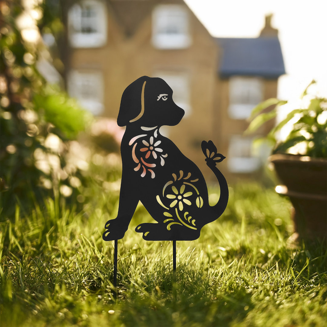 Metal Stakes Silhouette Garden Ornament - Dog