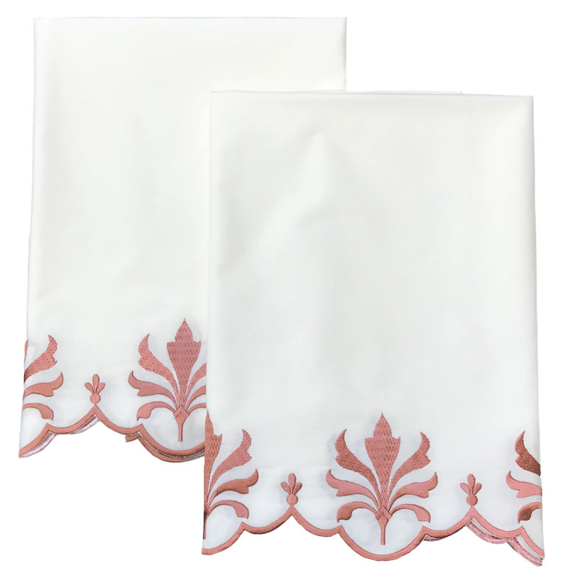 Rochelle 275 Thread Count 100% Cotton Percale Pillowcase, King, Cinnamon