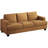 89'' Upholstered Sofa, Modern 3 Seater Corduroy Couch With Square Armrests-2128305163