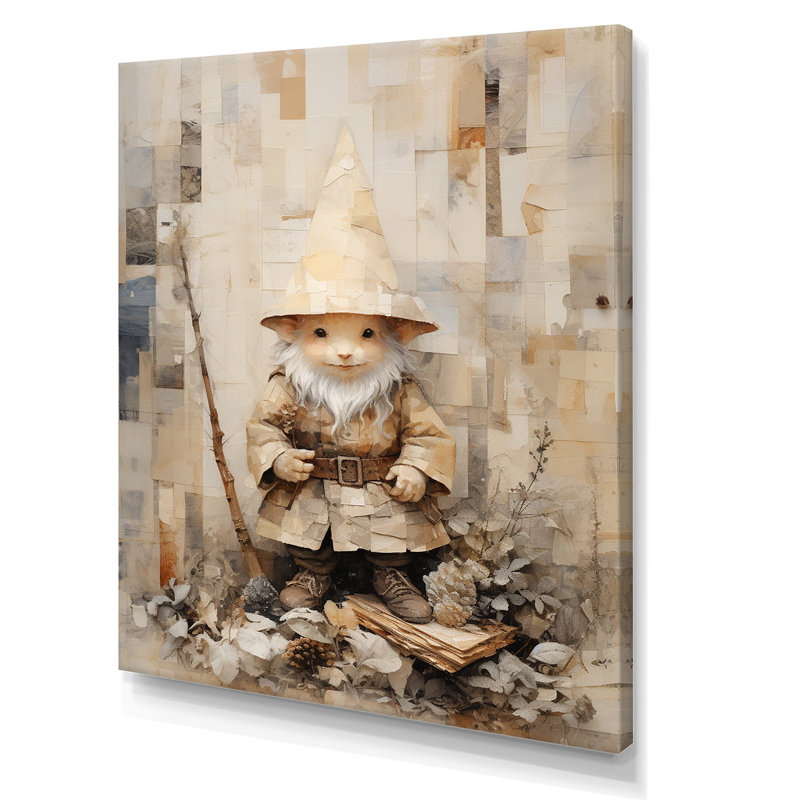 «Fantasy Fairy Dwarfs Portrait I», reproduction sur toile, Toile tendue, H 20 po x l 12 po x P 1 po