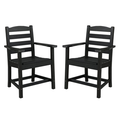 Ensemble de 2 chaises de patio pour patio avec accoudoirs larges