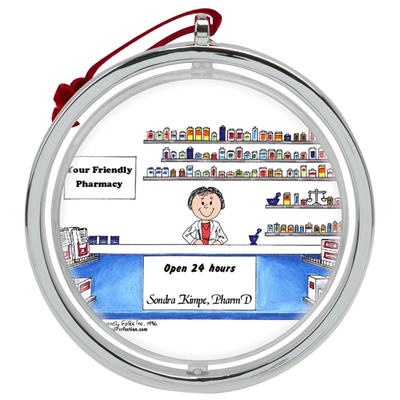 Ornement de Noël personnalisable Pharmacist - femelle, Oui