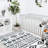 White Black Aztec Striped 5 × 7 Ft Rug for Playroom Nursery