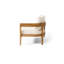 Canapé 2 places droit Brooklyn avec structure en bois d'acacia beige