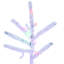 Vickerman 10' x 59" Flocked Slim Pistol Pine Artificial Pre-lit Christmas Tree with 2500 LED Color Changing 3mm Low Voltage 8 Function Wide Angle Lights-1075460160