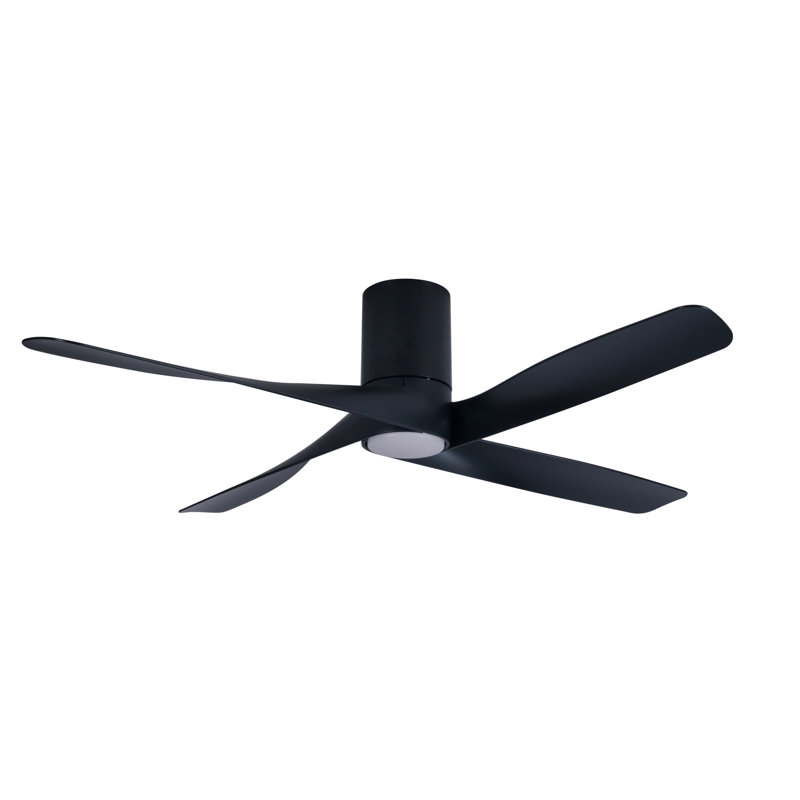 Arnao 132cm Ceiling Fan with Light Kit, Black