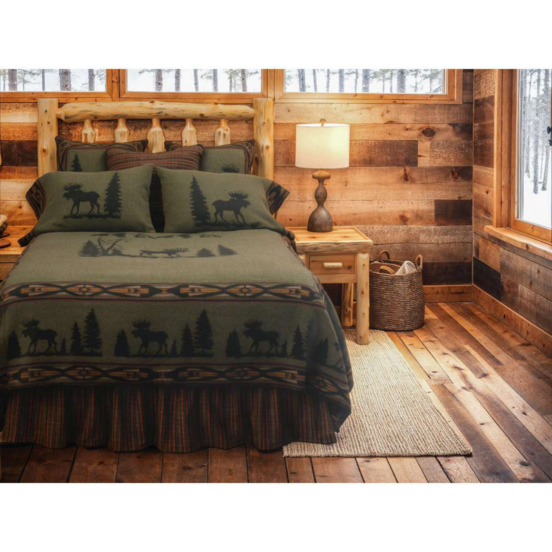 Wooded River Moose I - Bed Skirt - Queen, Queen