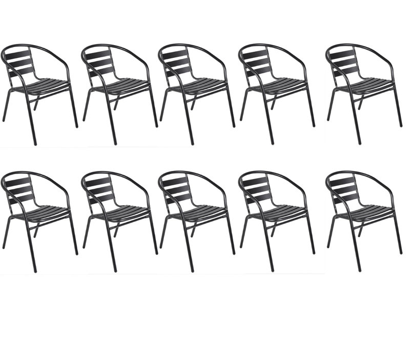 Bedneau Metal Outdoor Stacking Dining Armchair