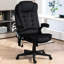 Fauteuil de massage avec chaleur, rembourré, dossier inclinable, siège réglable, chaleur et hauteur massantes noires, velours