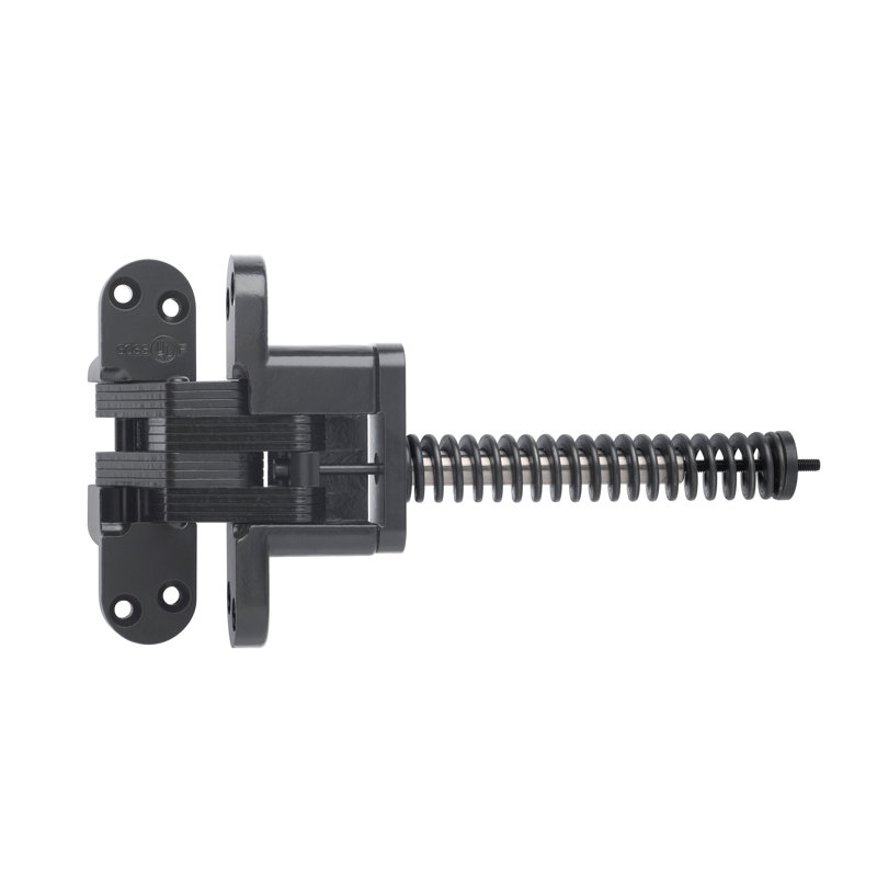 5.5'' H x 9.23'' W E-Coat Invisible/Concealed Single Door Hinge, Black, Steel