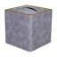 Dual Tone Gray Leather Tissue Box Cover