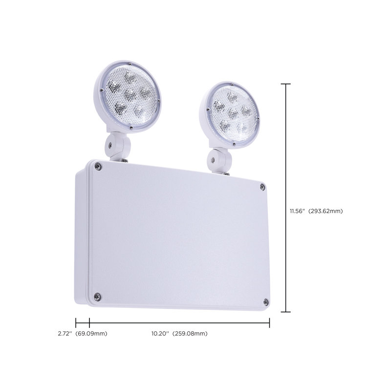 Éclairage de secours - 120-347V - 2hr de secours - Support universel - Emplacement mouillé - Compatible avec télécommande