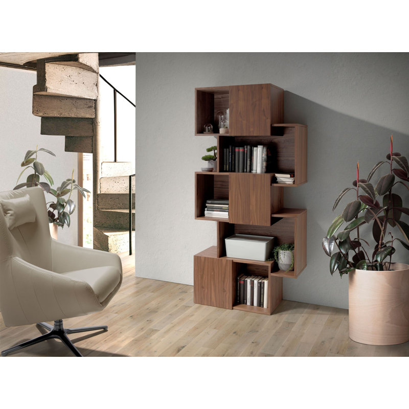 85cm H x 40cm W Solid Wood Etagere Bookcase