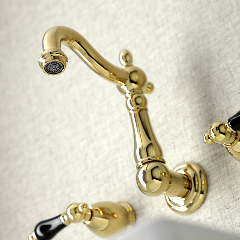 Kingston Brass Duchess Two-Handle Wall Mount Bathroom Faucet, Polished Chrome
