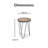 Hudson ClickDecor Modern Farmhouse Round Metal Side Table