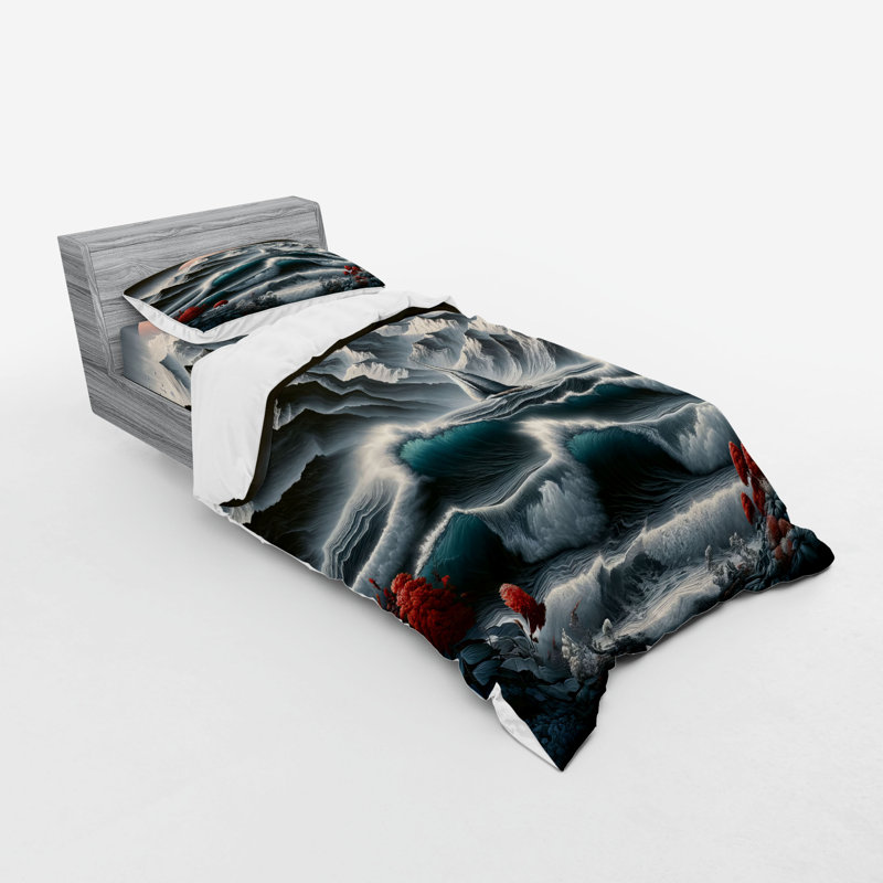 Ensemble de literie Ambesonne, Housse de couette simple très longue + 2 pièces
